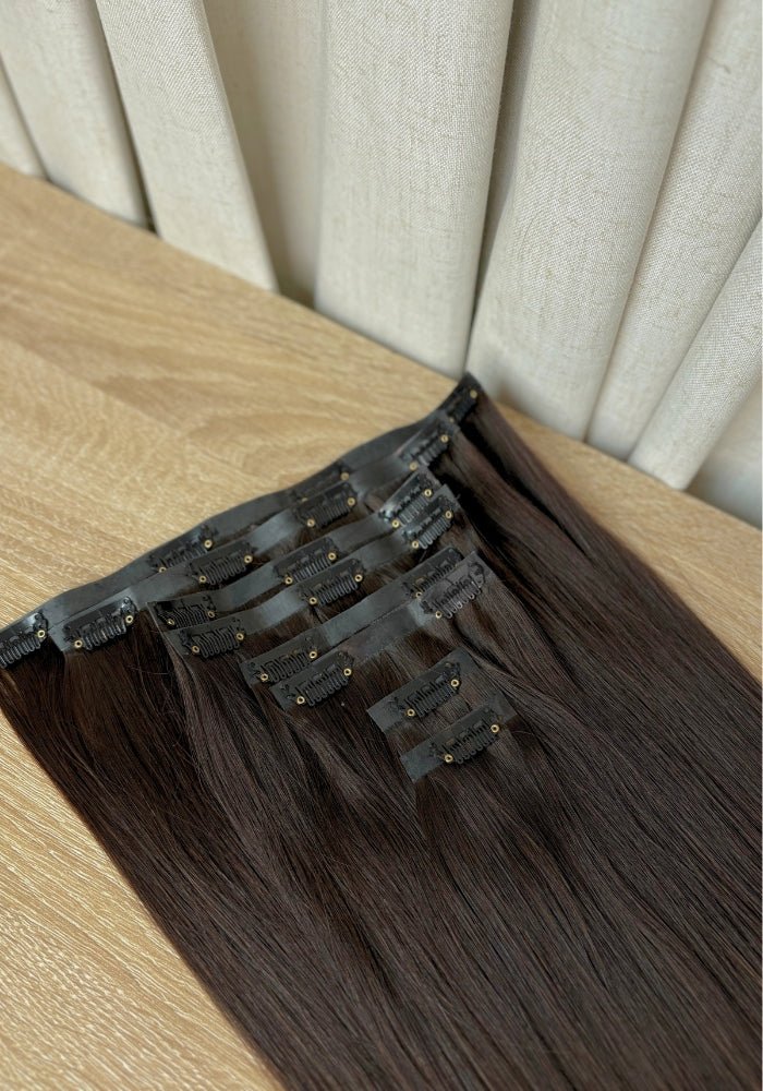 100% Remy Human Hair Seamless Clip-In Extensions 22inches- 130g