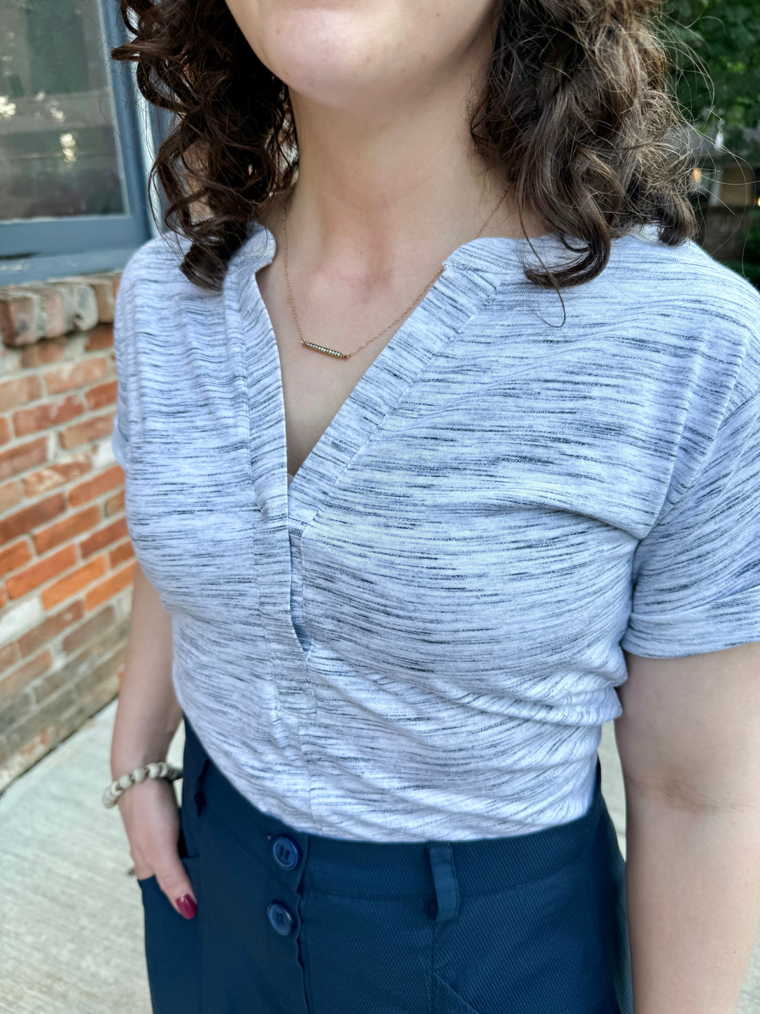 Splitneck Top