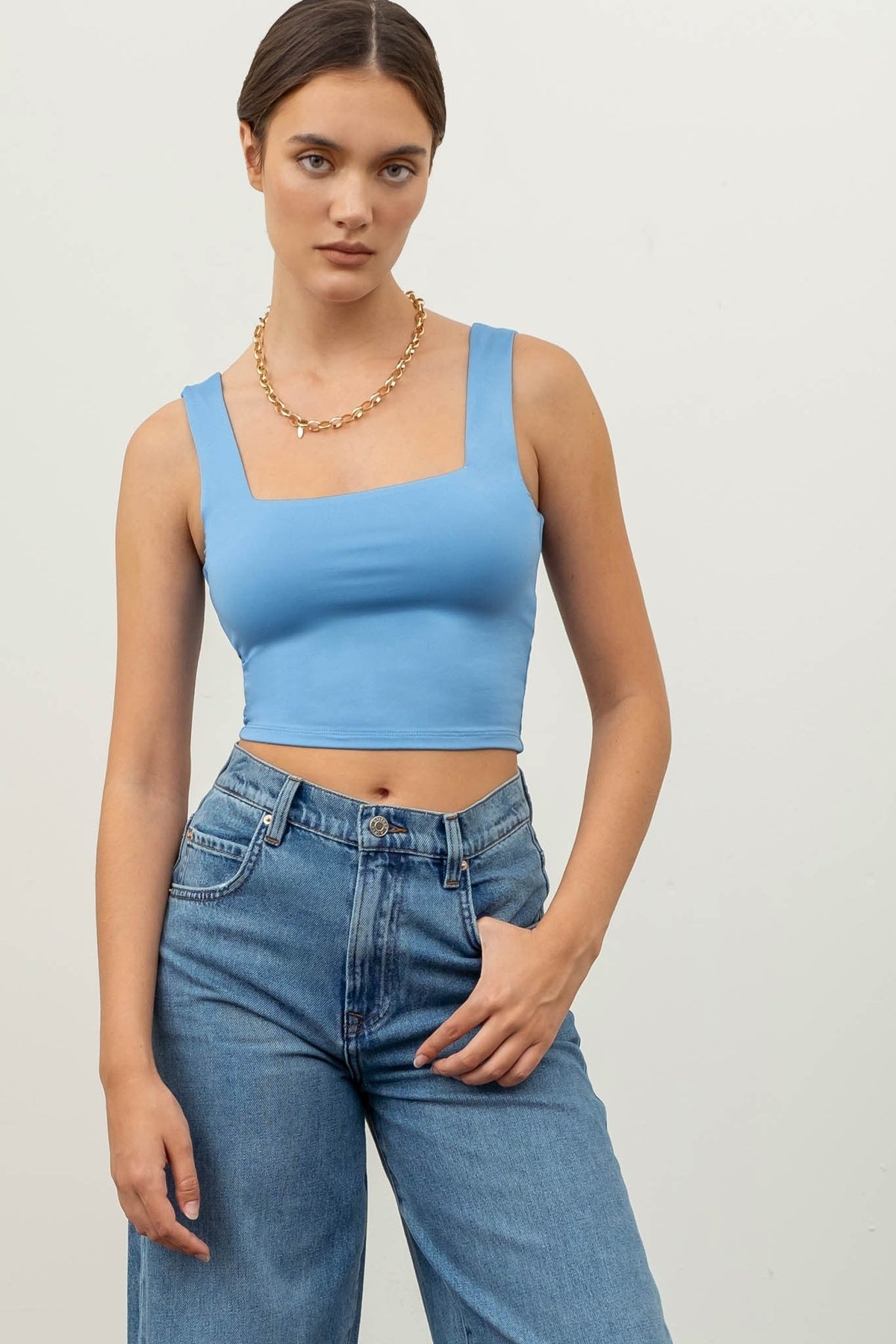 Square Up Cropped Tank - Multiple colors*