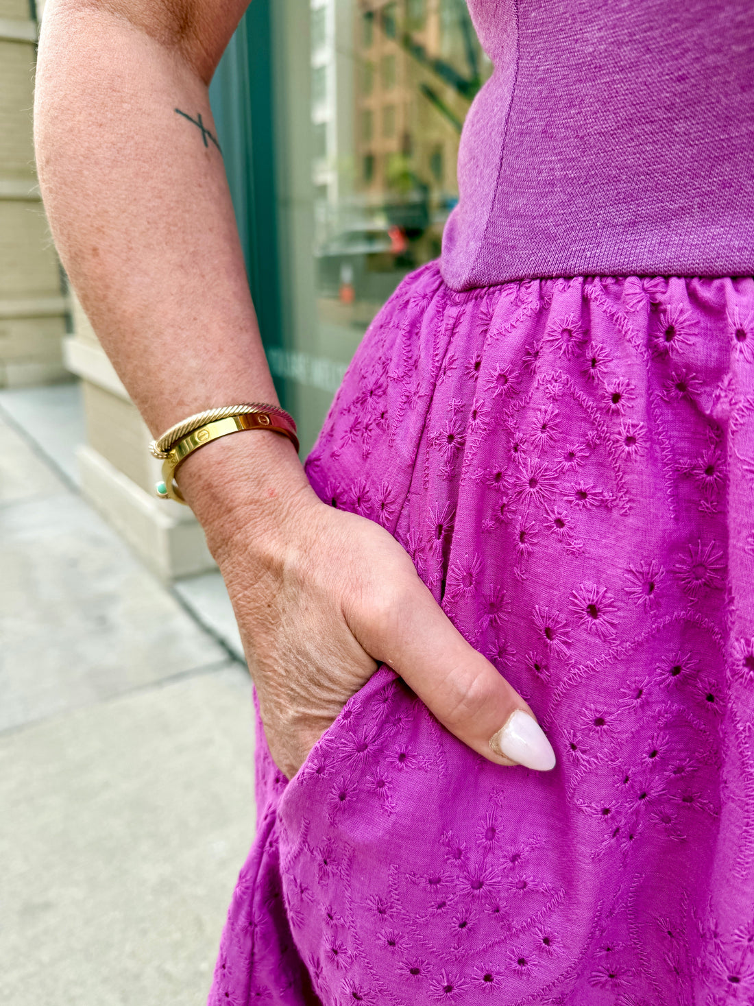 Mixed Media Tank Dress
