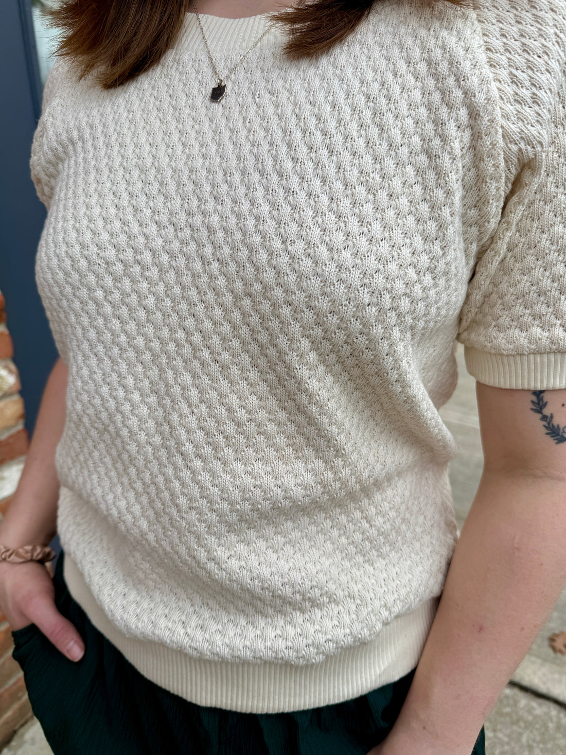 Short Sleeve Raglan Sweater