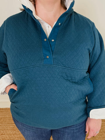Quilted Snap Pullover