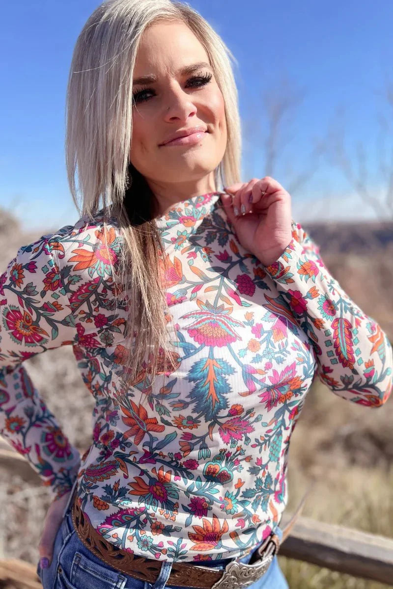 Buy Myself Flowers Mesh Top*