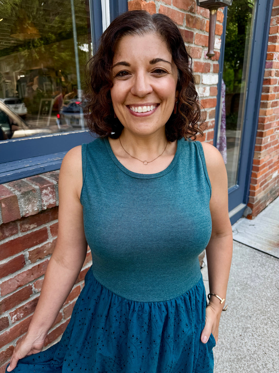 Mixed Media Tank Dress
