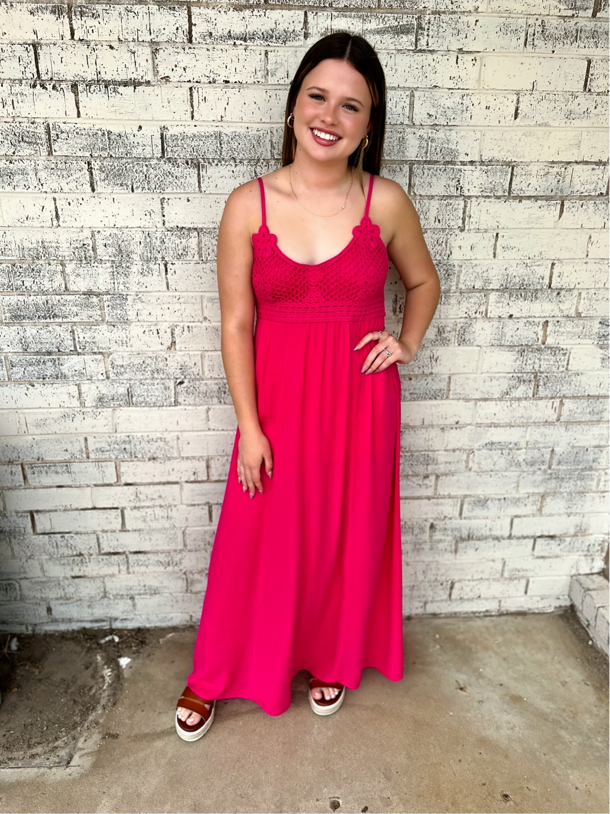Don't Fuchsia Around With Me Maxi Dress*