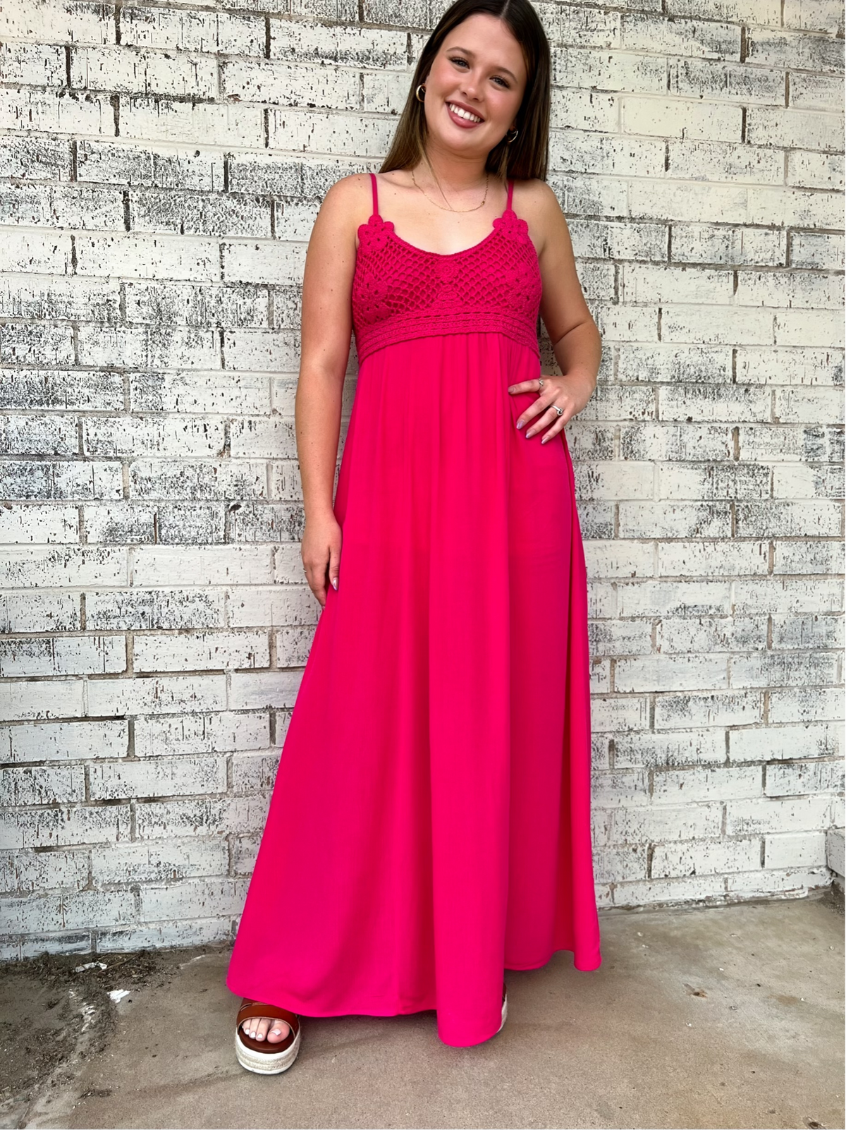 Don't Fuchsia Around With Me Maxi Dress*