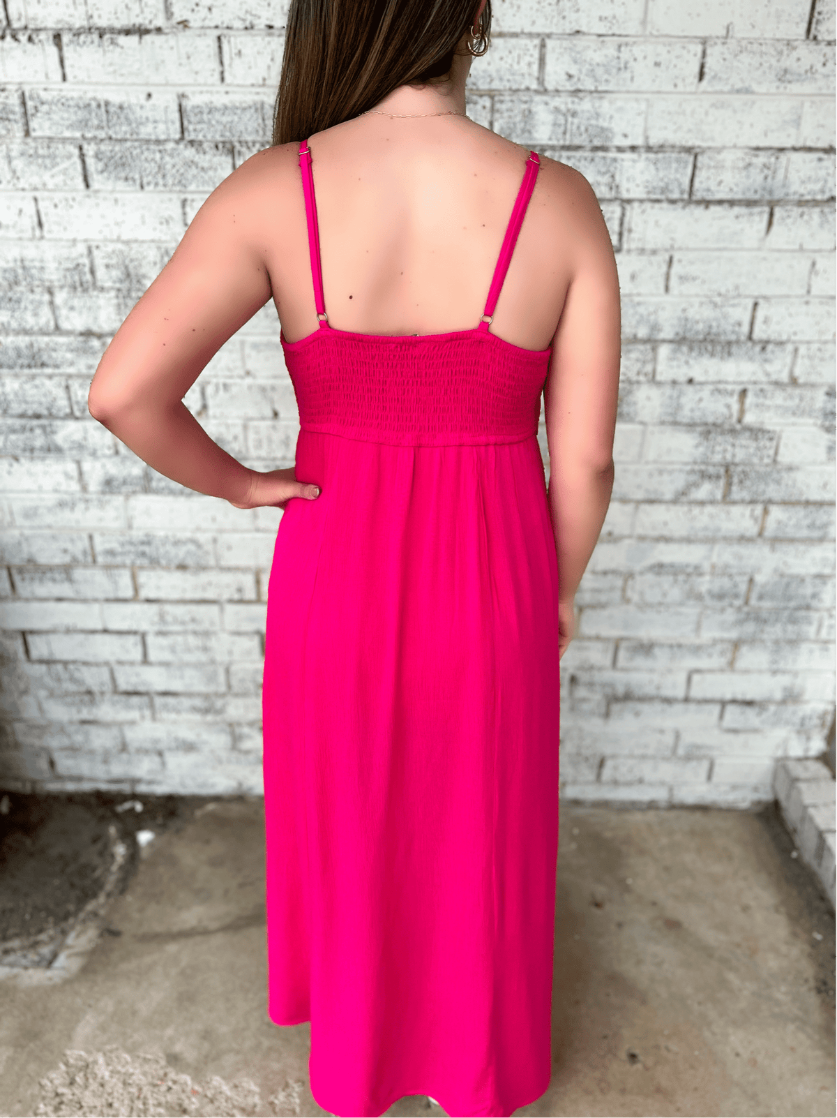 Don't Fuchsia Around With Me Maxi Dress*