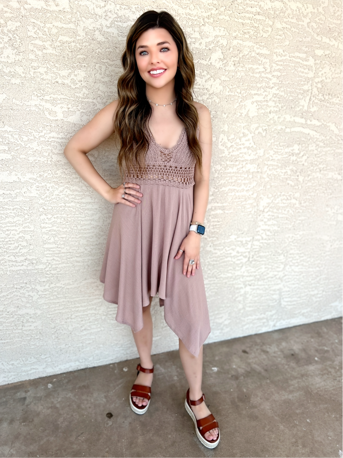 Long After Tonight Taupe Dress*