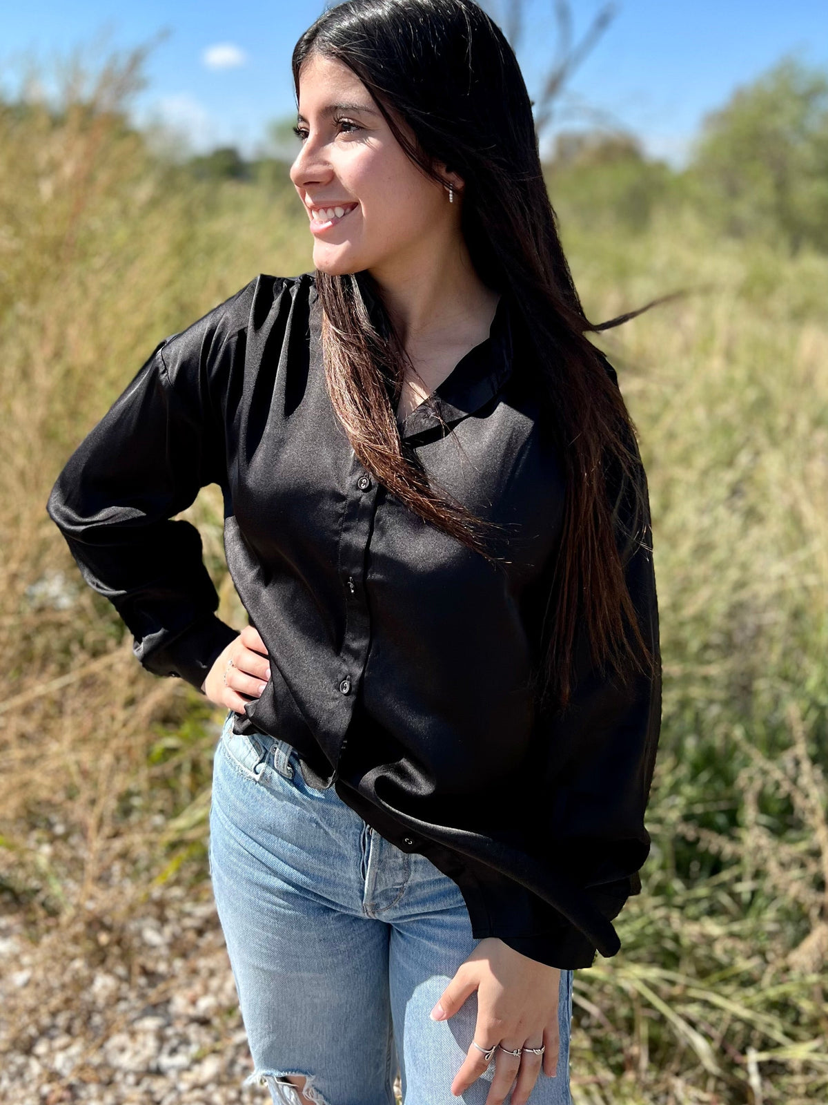 Sophisticatedly Casual Satin Button Ups- 4 Colors
