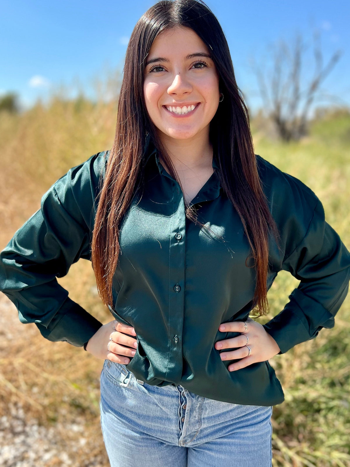 Sophisticatedly Casual Satin Button Ups- 4 Colors
