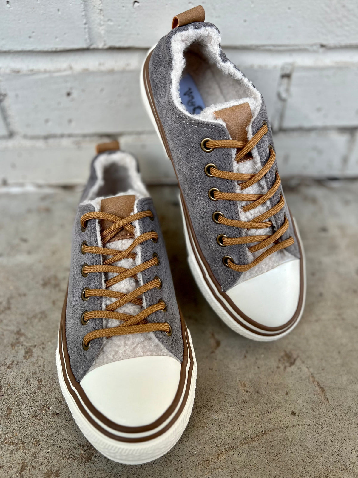 Grey Suede Cozy Sneakers*