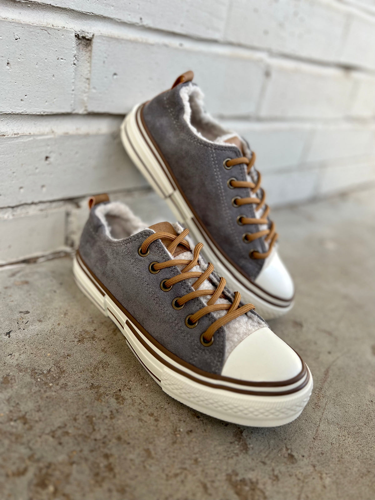 Grey Suede Cozy Sneakers*