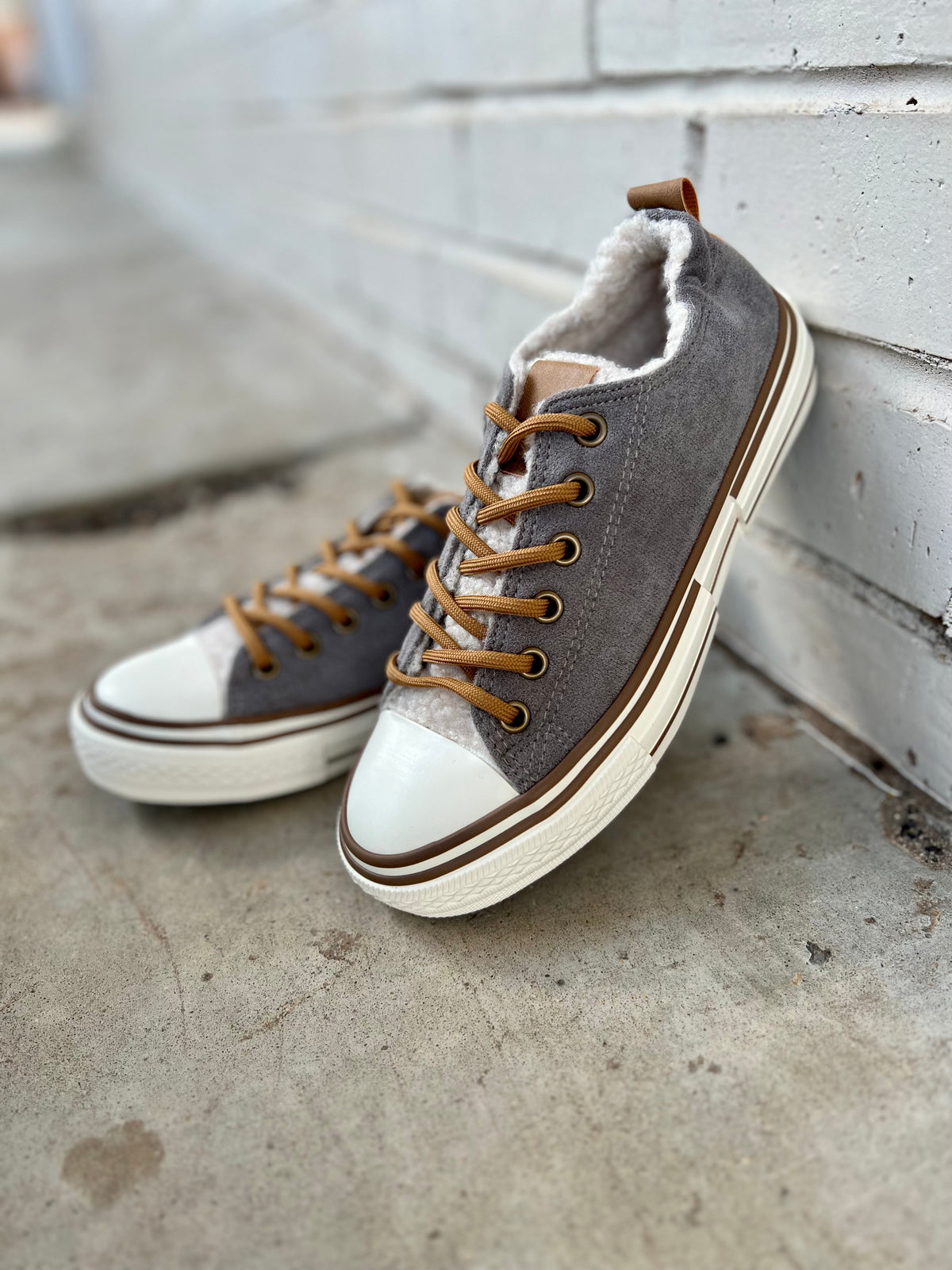 Grey Suede Cozy Sneakers*