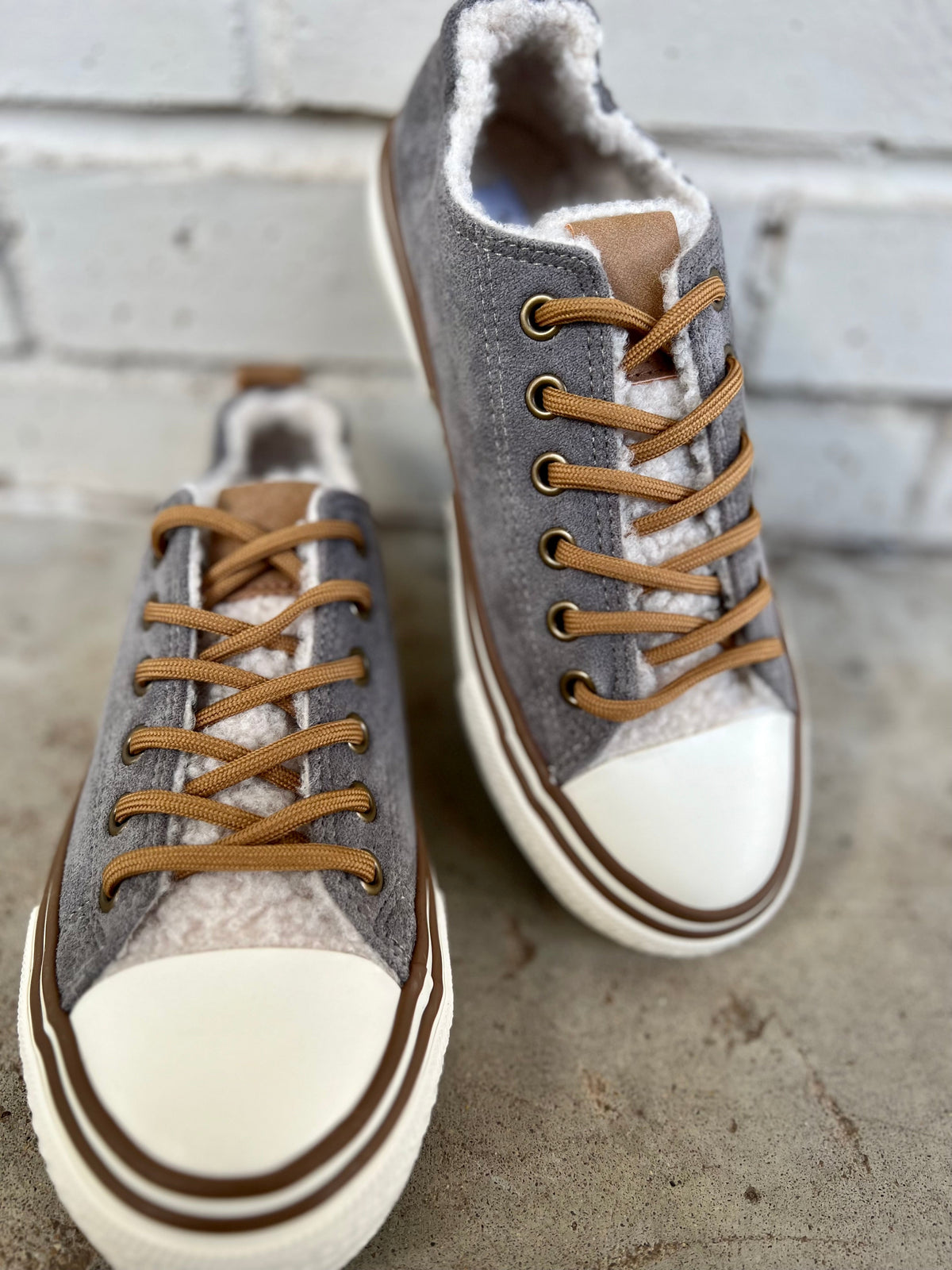 Grey Suede Cozy Sneakers*