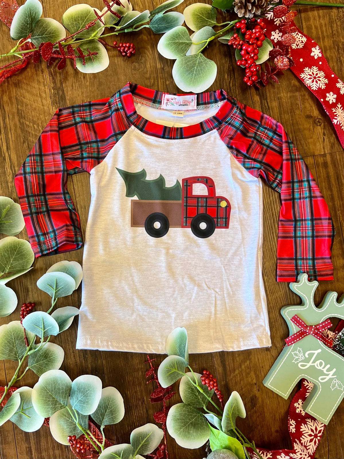 KIDS Plaid Vintage Truck Top*