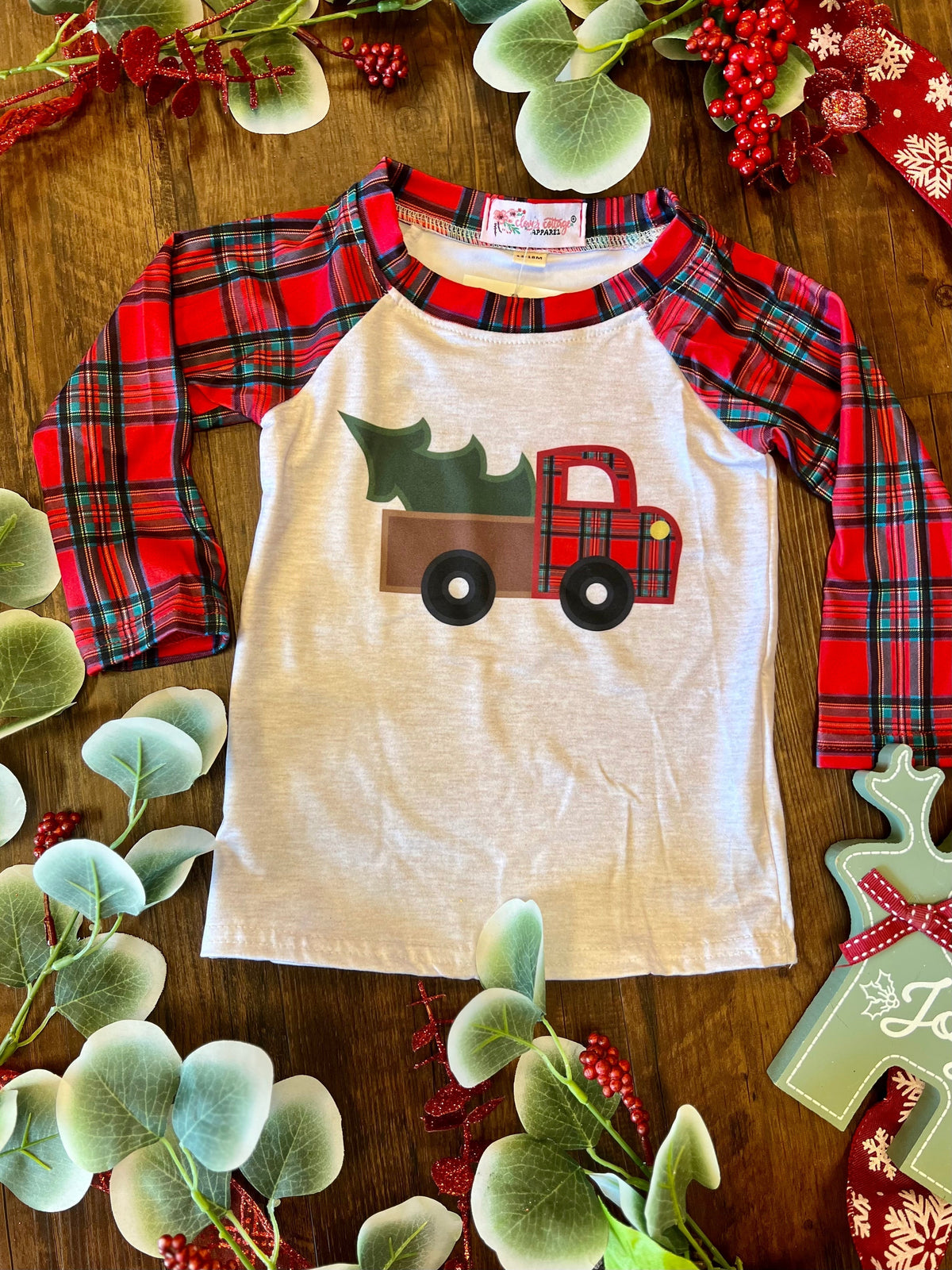 KIDS Plaid Vintage Truck Top*