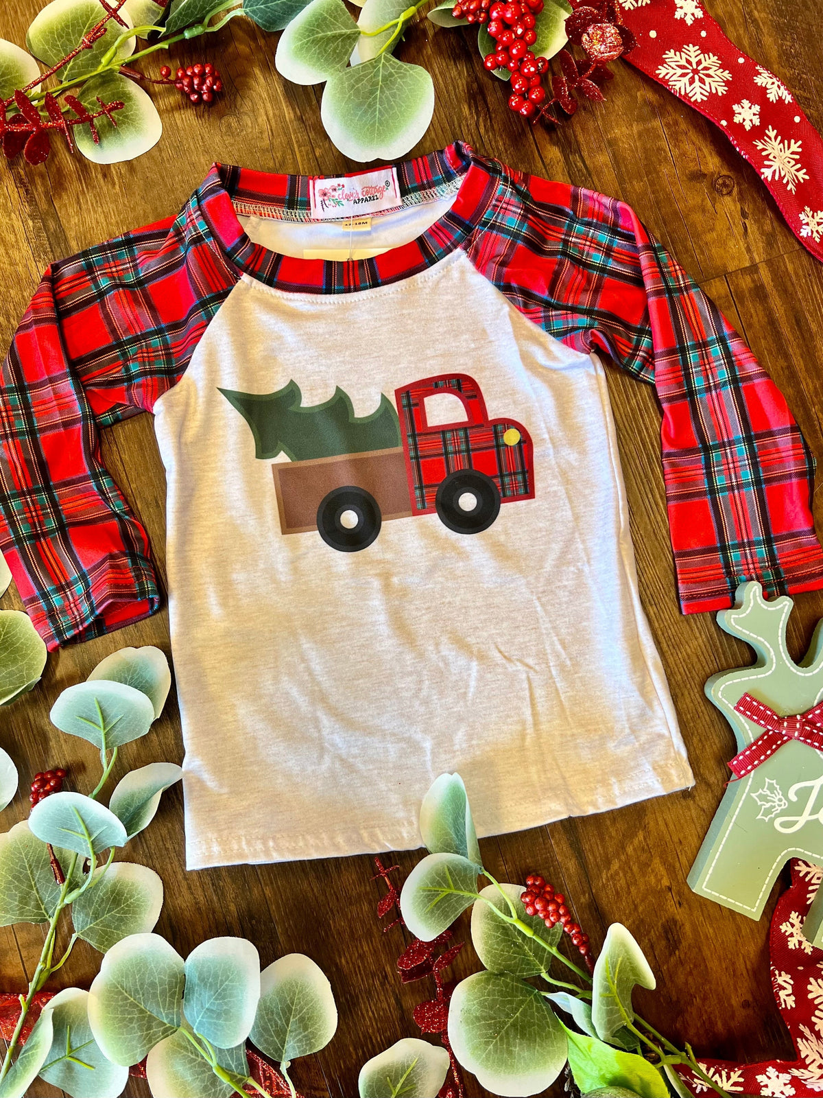 KIDS Plaid Vintage Truck Top*