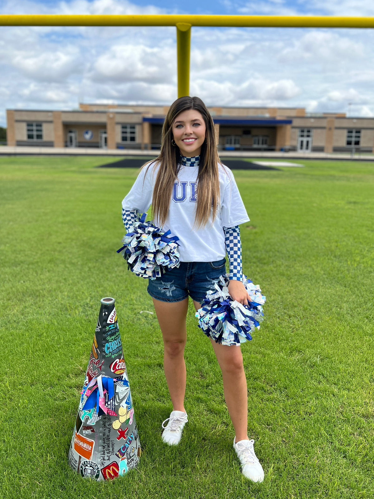 Sterling Kreek Pep Rally Blue Mesh Top