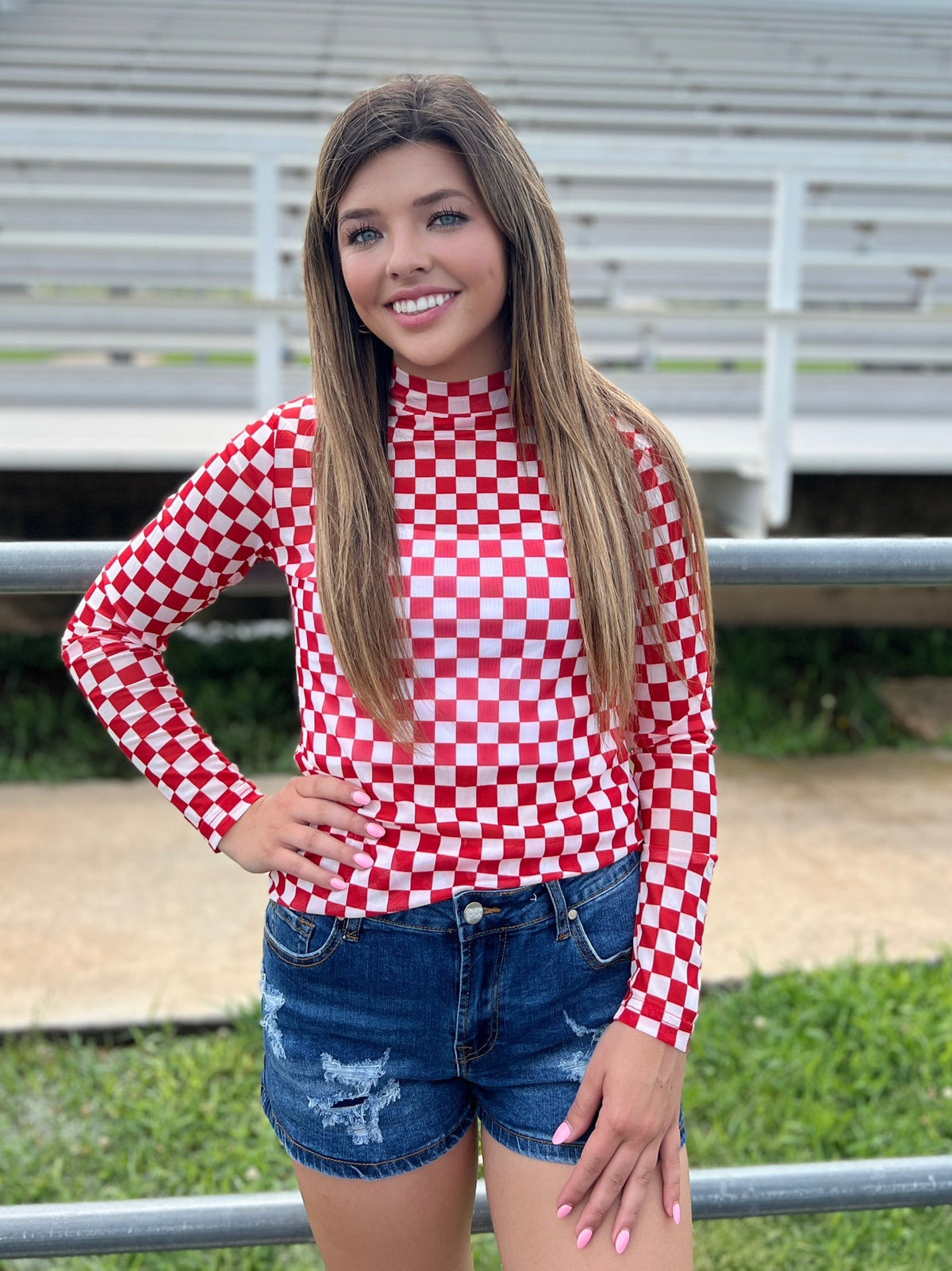 Sterling Kreek Pep Rally Red Mesh Top