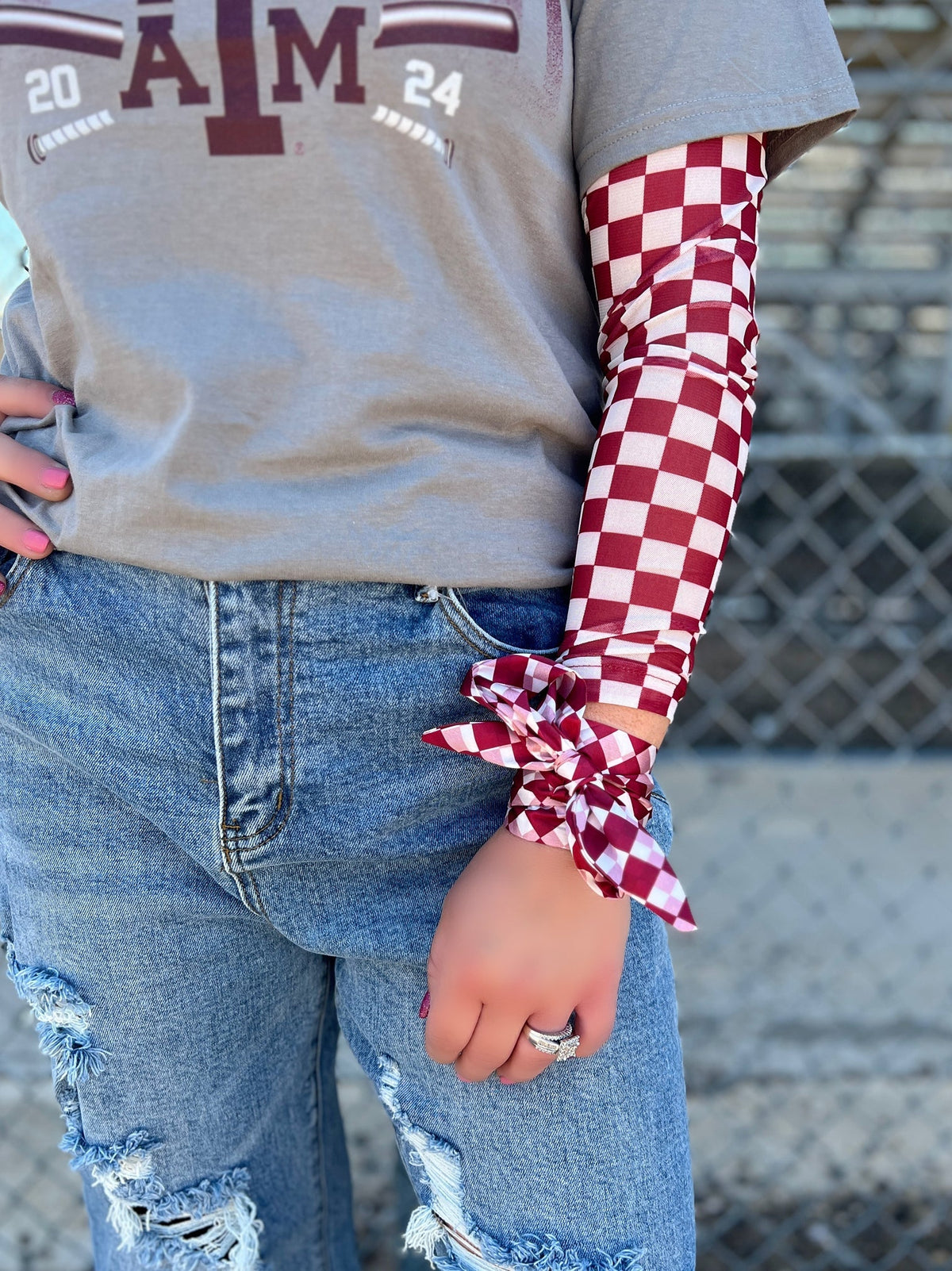 Sterling Kreek Pep Rally Maroon Mesh Top