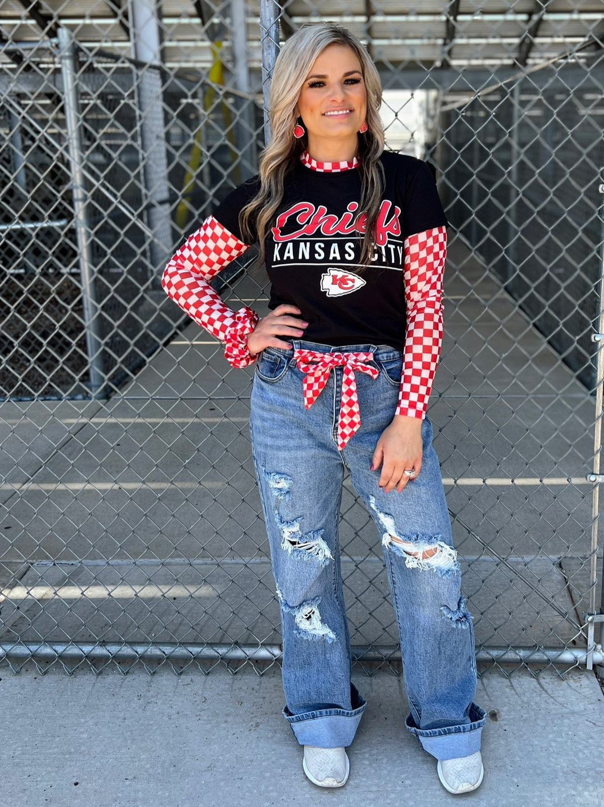Sterling Kreek Pep Rally Red Mesh Top