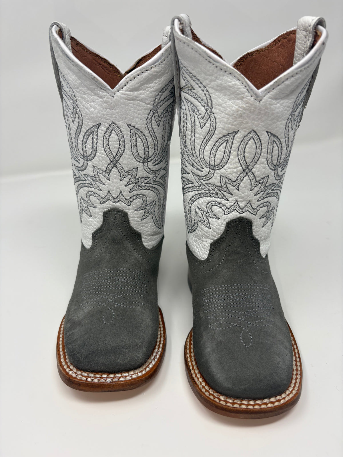 KIDS Tanner Mark Grey Suede w/ White Tops