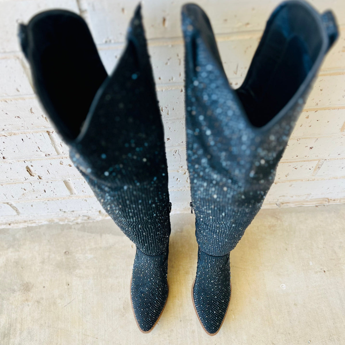 Bring Ya To Your Knees Rhinestone Boots*
