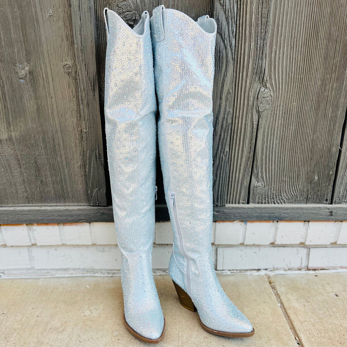 Bring Ya To Your Knees Rhinestone Boots*