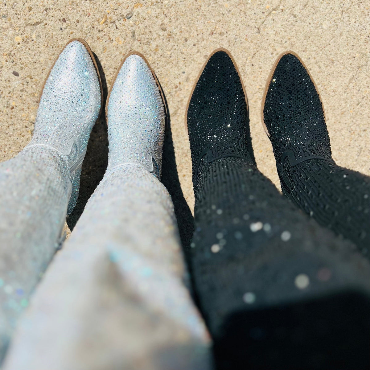 Bring Ya To Your Knees Rhinestone Boots*