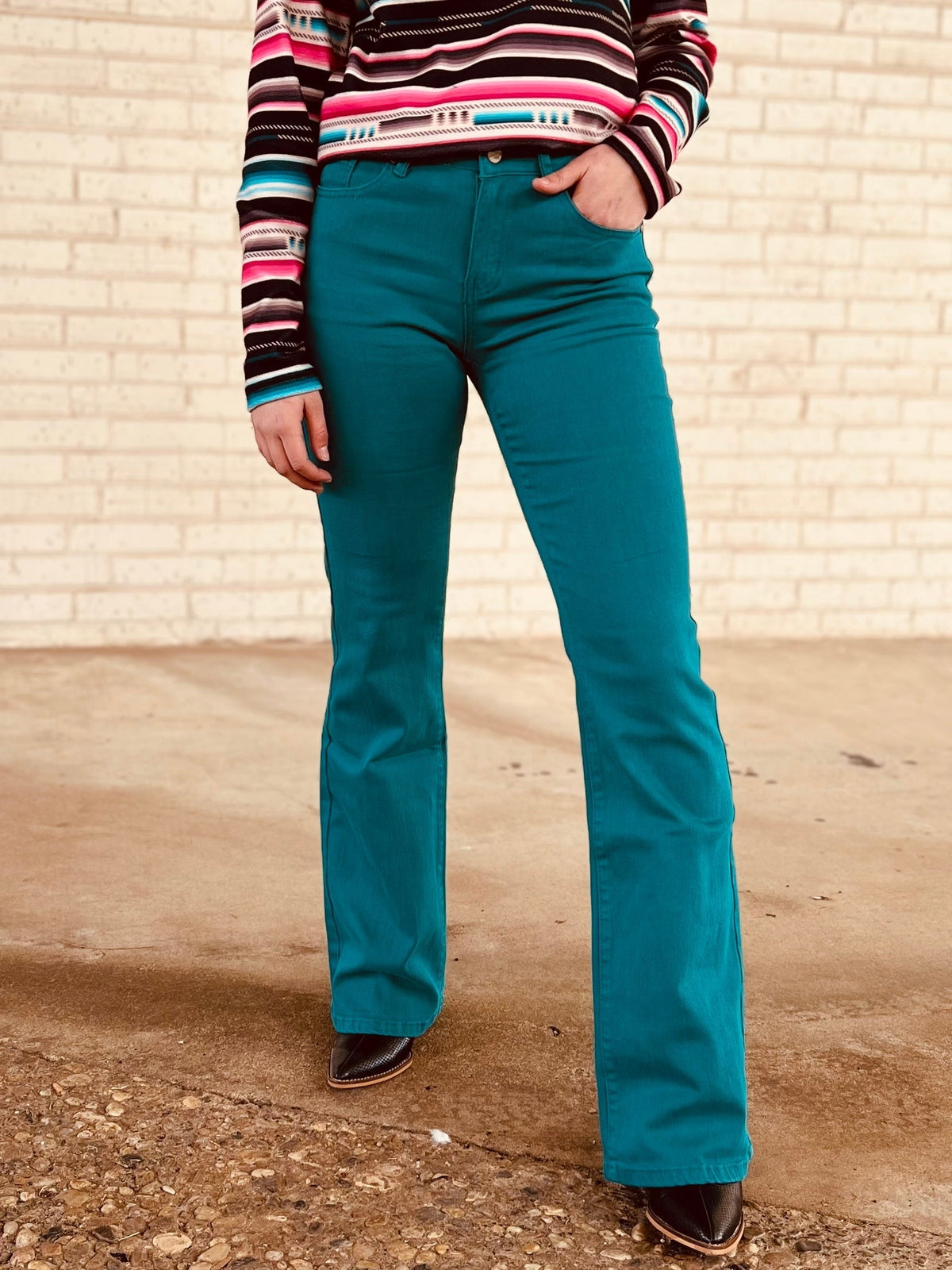 Walking West Denim Teal Long