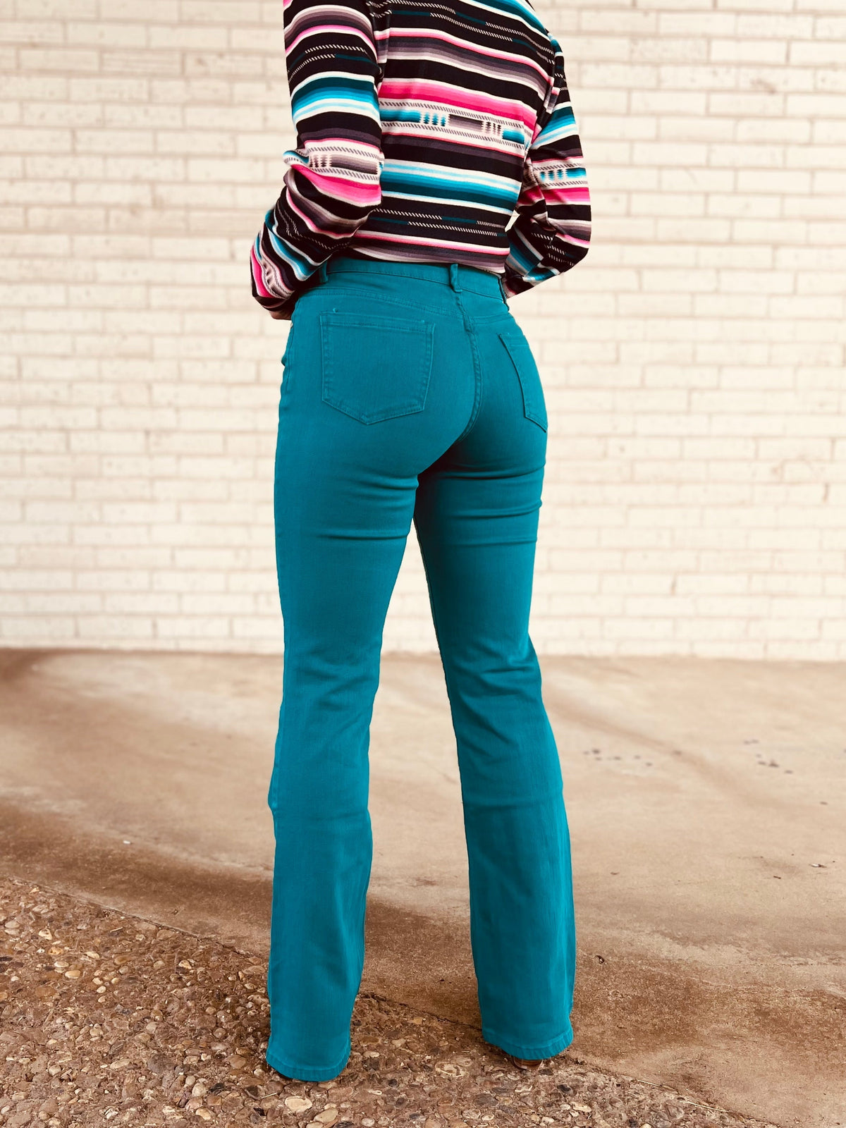 Walking West Denim Teal Long