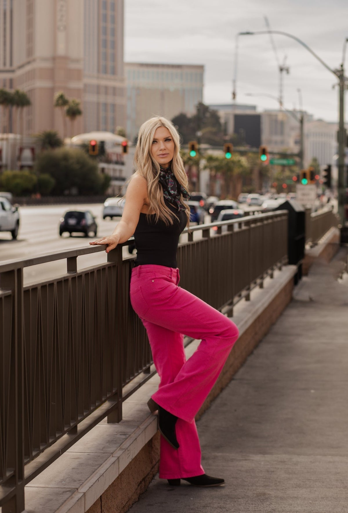 Walking West Denim PINK Long