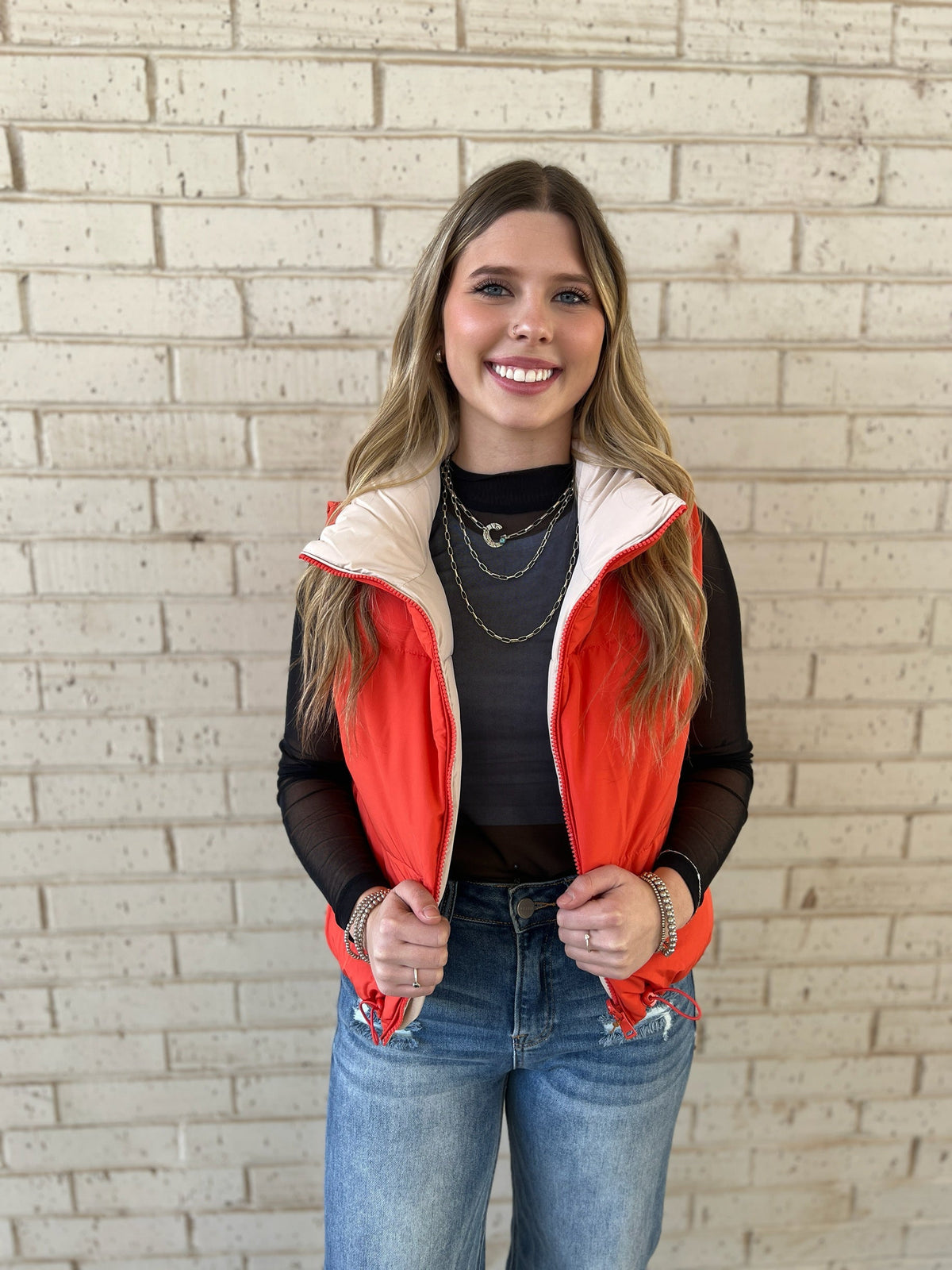 Woven Reversible Vest - Multiple Colors*
