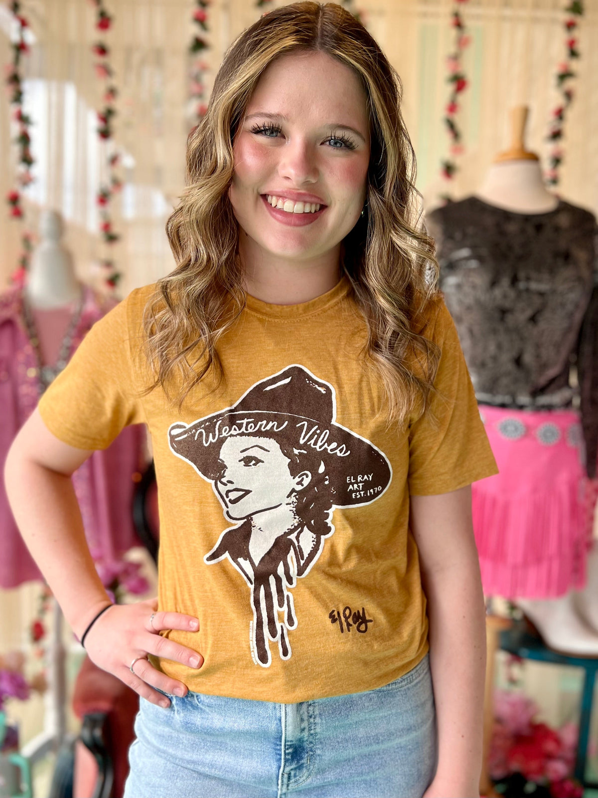 PLUS Mustard Western Vibes Tee
