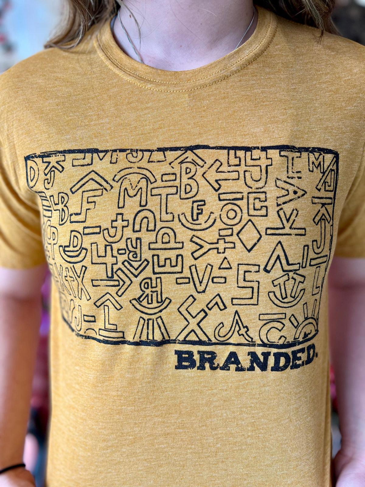 PLUS Branded Mustard Tee