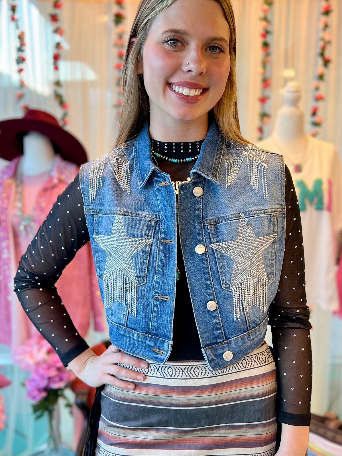 Reach For The Stars Denim Vest*