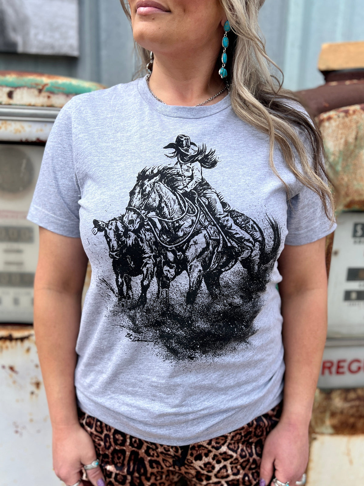 Down The Fence Gray Tee