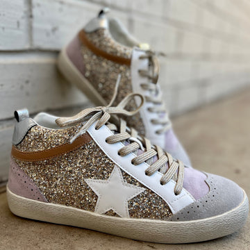 Oxford Lilacs & Gold Sneakers*