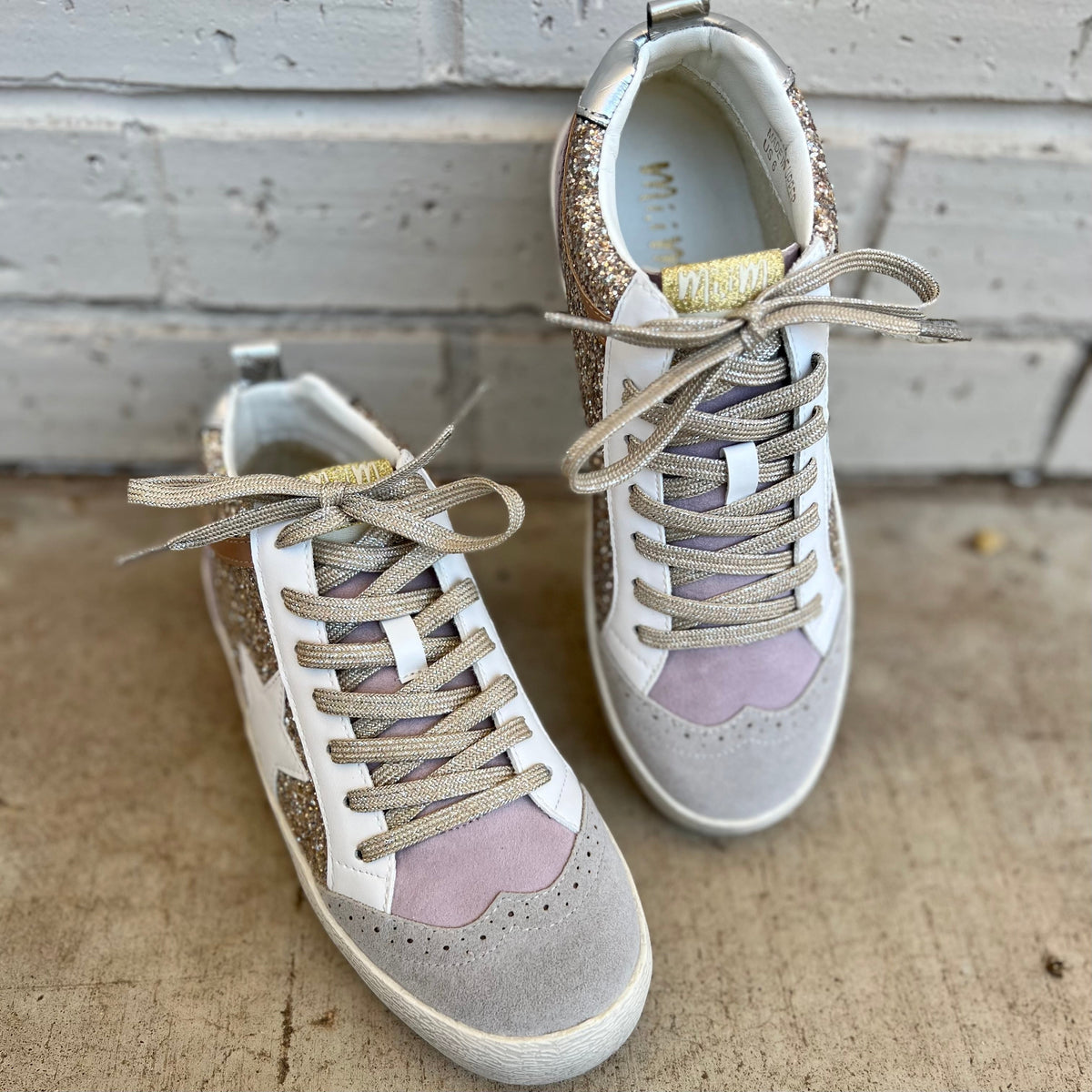 Oxford Lilacs & Gold Sneakers*