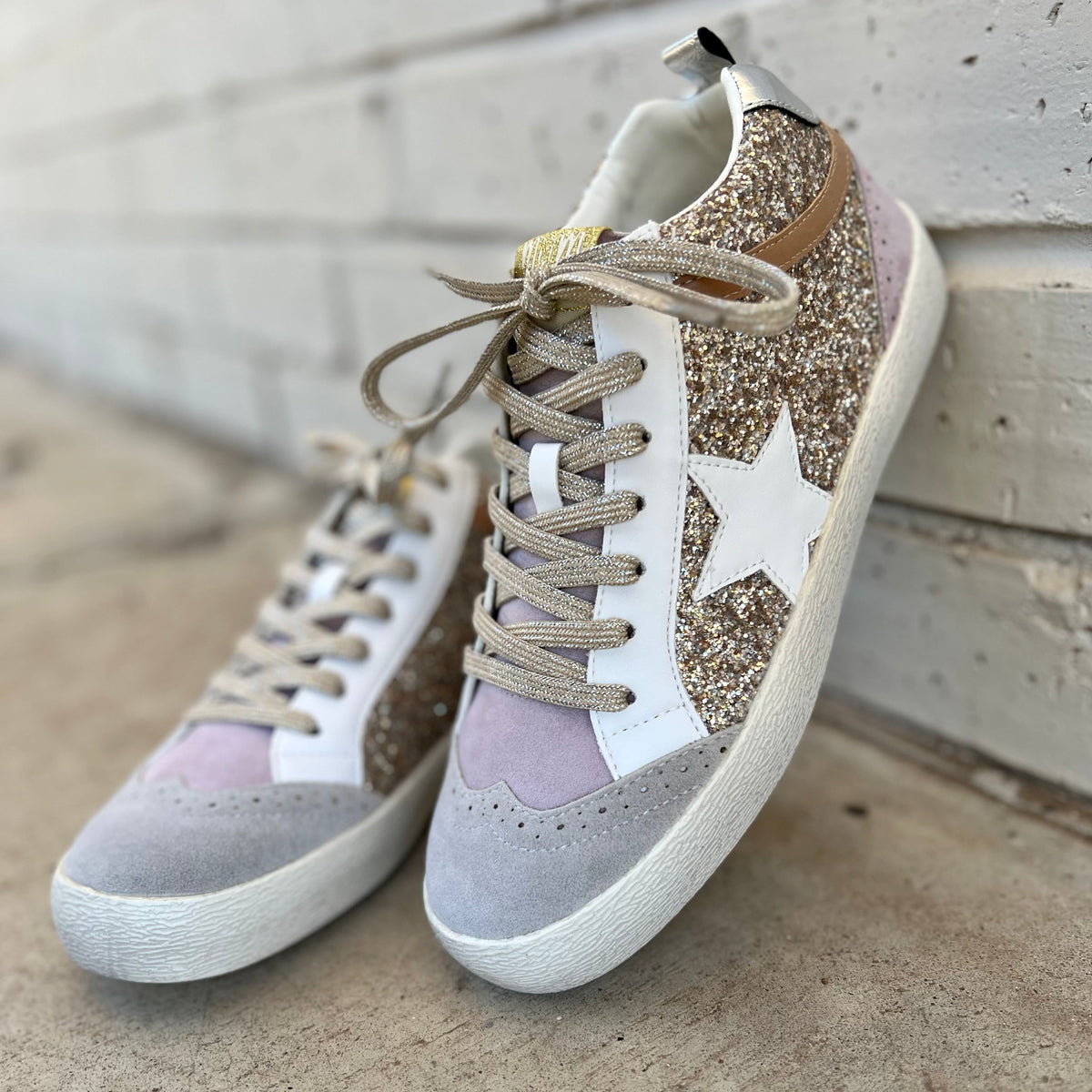 Oxford Lilacs & Gold Sneakers*