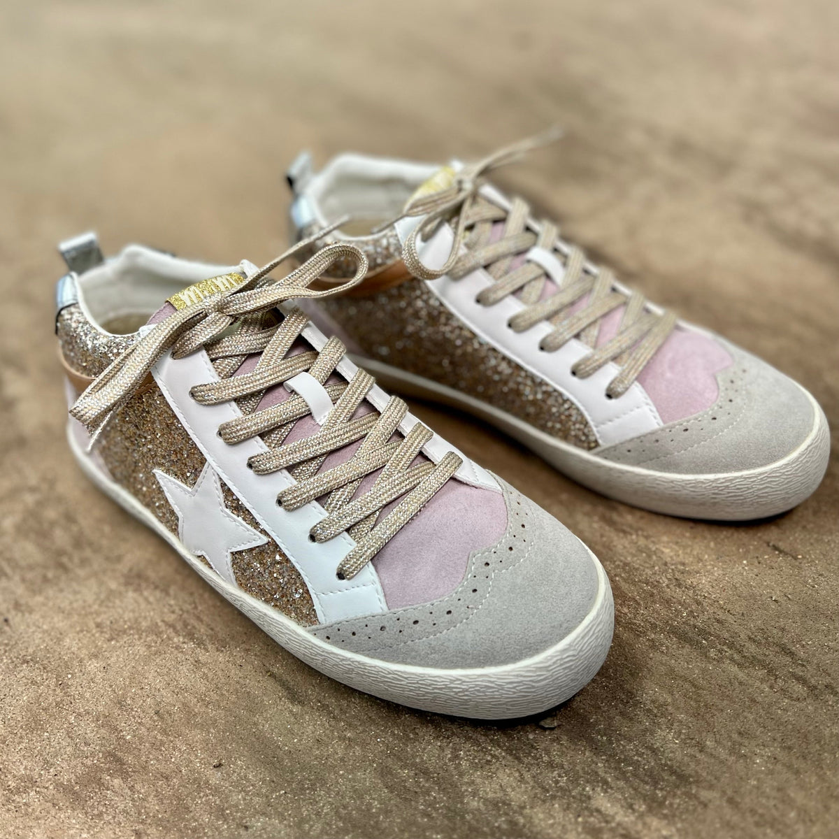 Oxford Lilacs & Gold Sneakers*