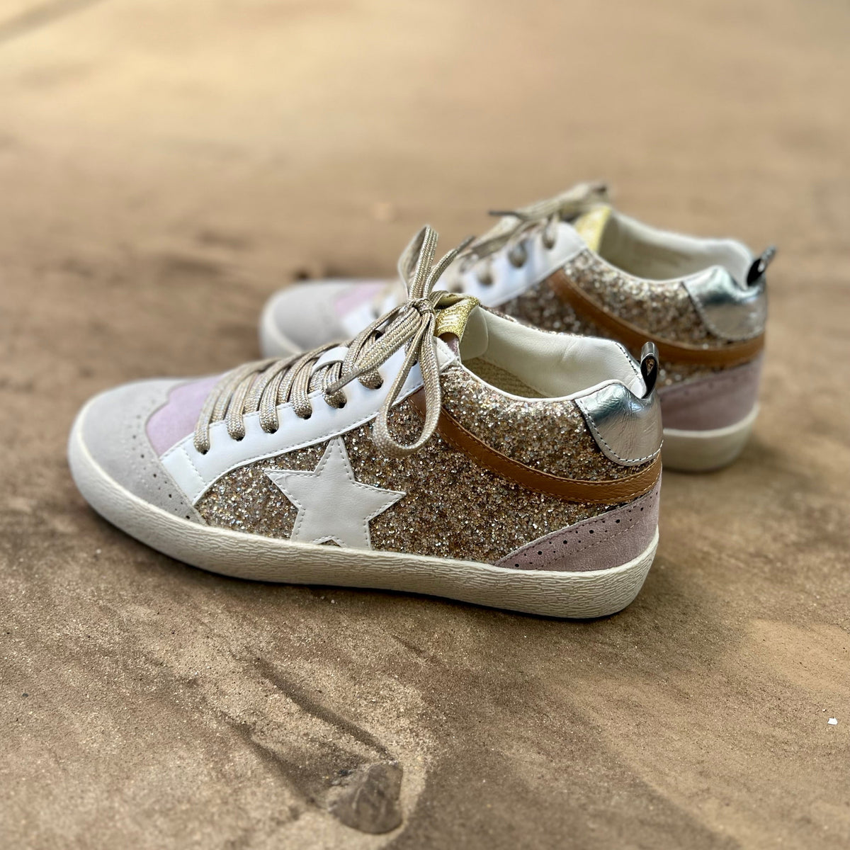 Oxford Lilacs & Gold Sneakers*