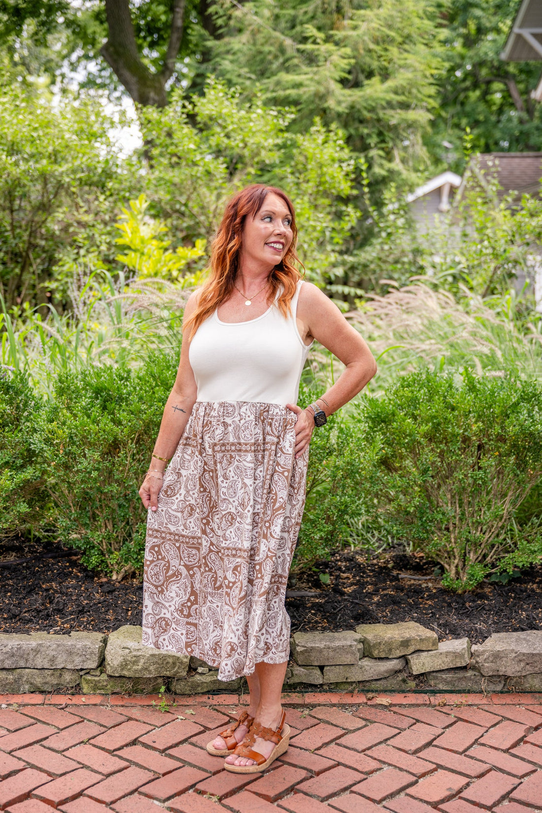 Mixed Media Tank Dress