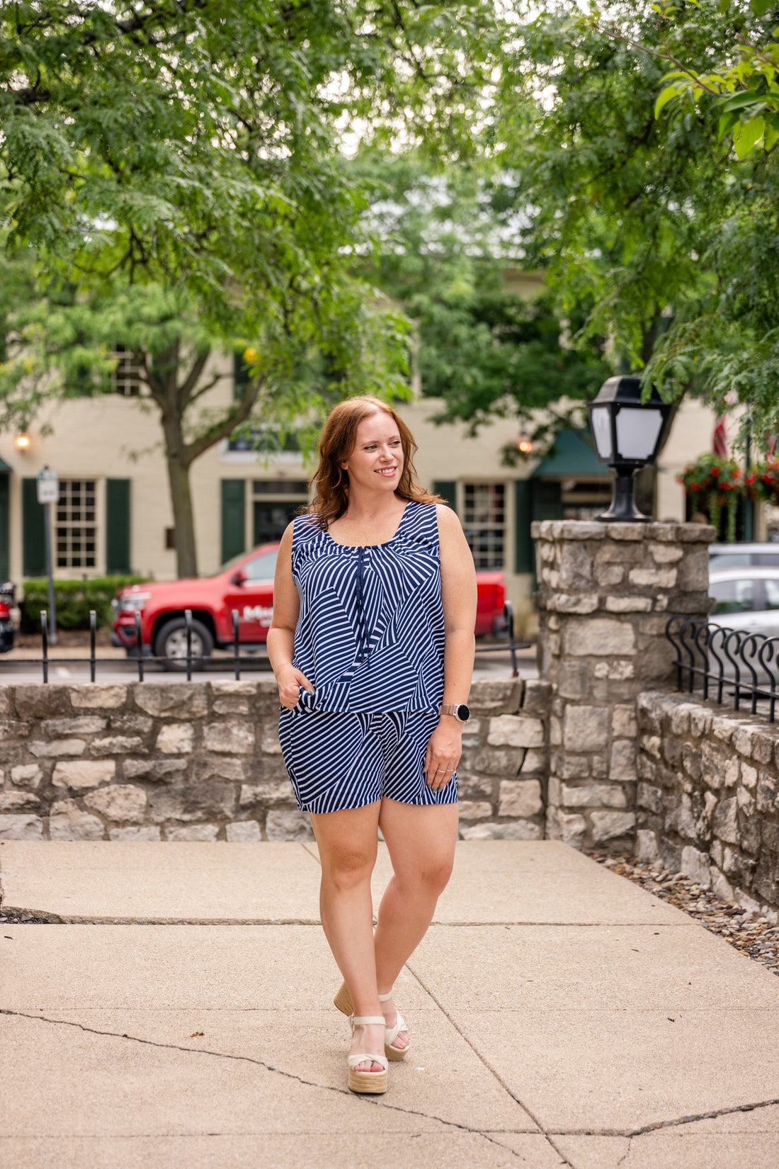 Sleeveless Tie-Neck Top