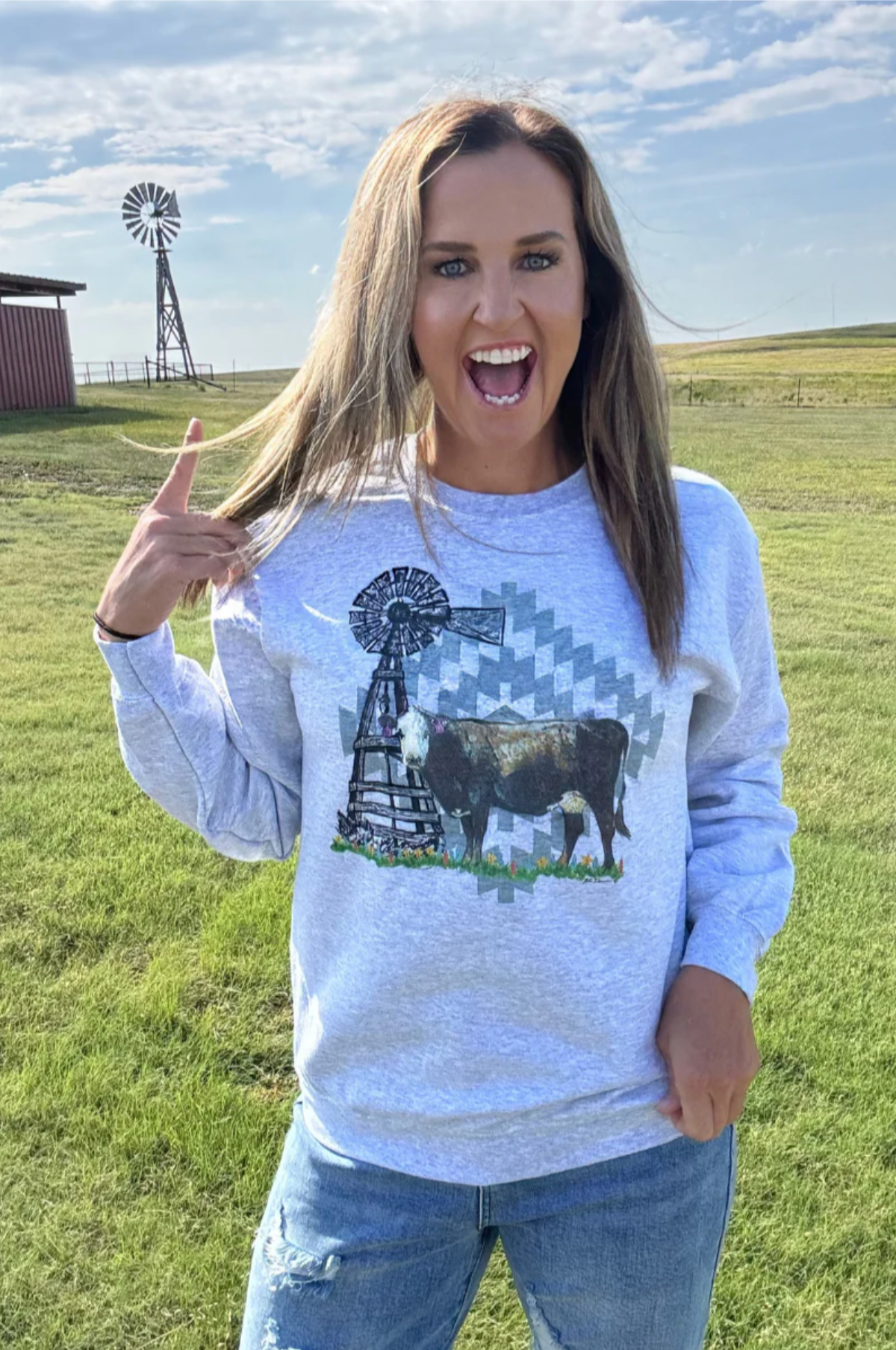 Sterling Kreek Painted Black Betty Pullover