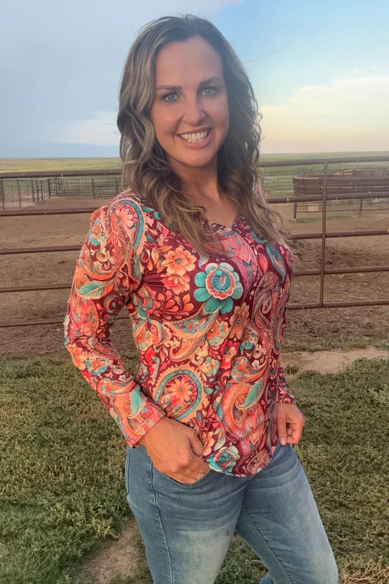 Sterling Kreek Paisley On The Plains Top