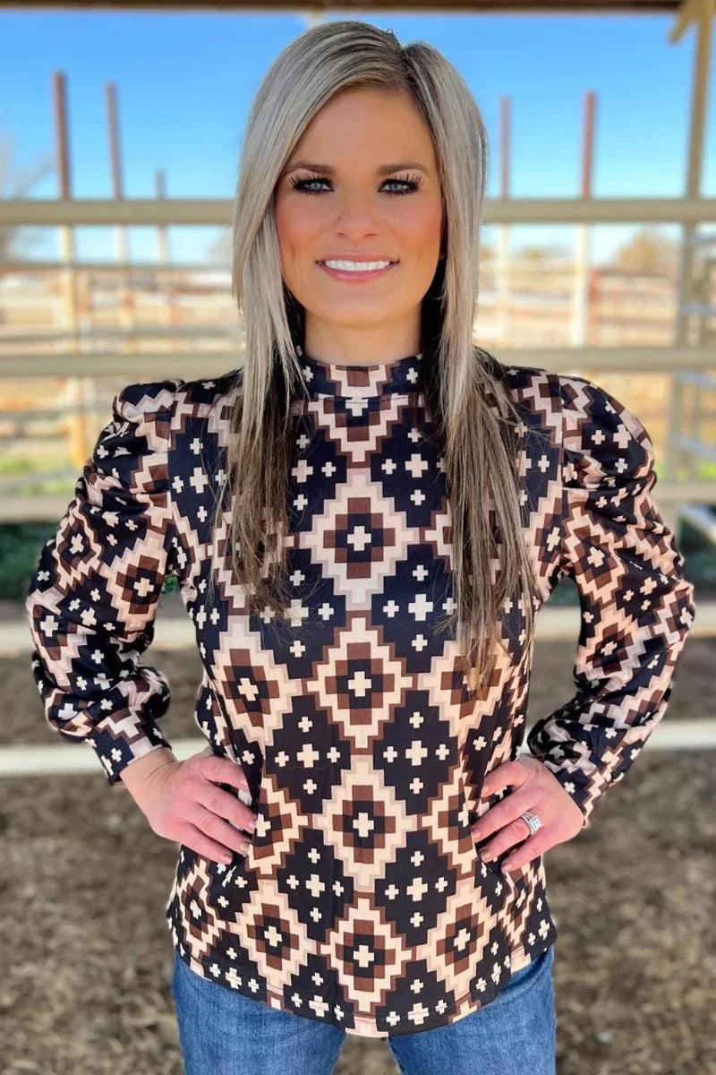 Sterling Kreek Ruidoso Aztec Top
