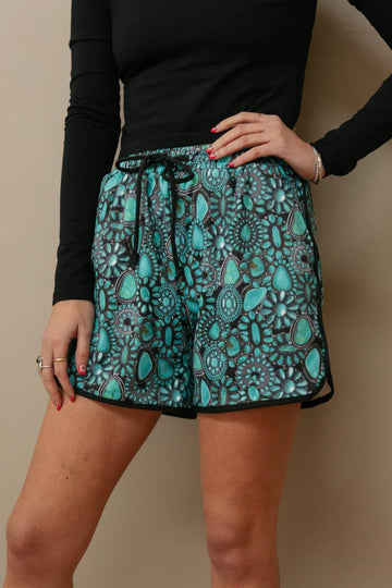Sterling Kreek Turquoise Charm Long Shorts