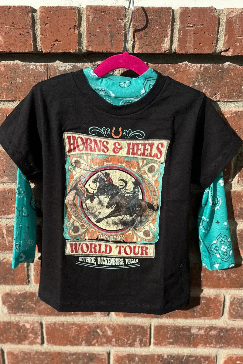 KIDS Sterling Kreek Bandana Babe Turquoise Mesh Top
