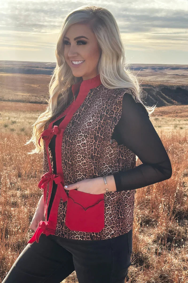 Sterling Kreek Red Dust Leopard Vest